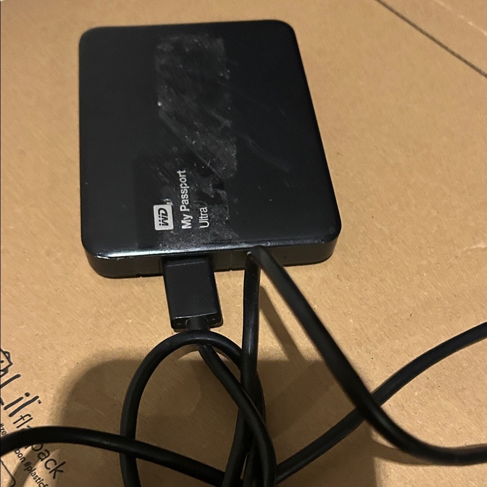 WD My Passport Ultra External Hard Drive - Black 1 TB
